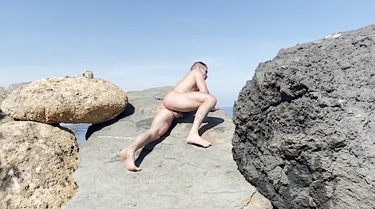 Brenden S. Nude on the Rocks