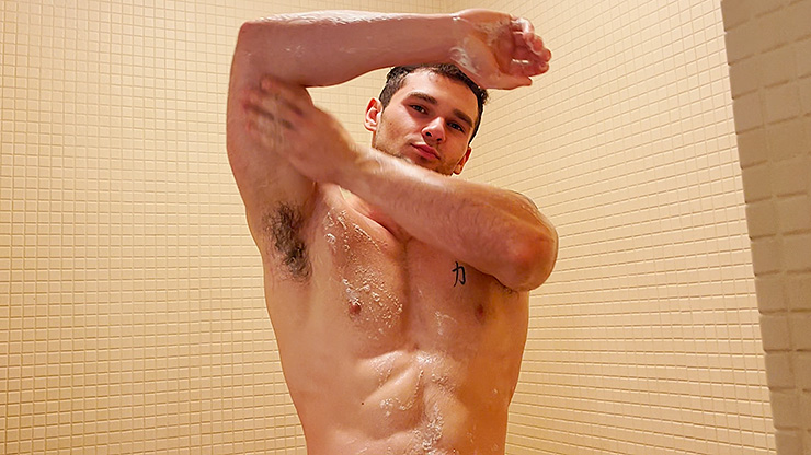 Zack A. Cleans Up that Hot Bod of His!